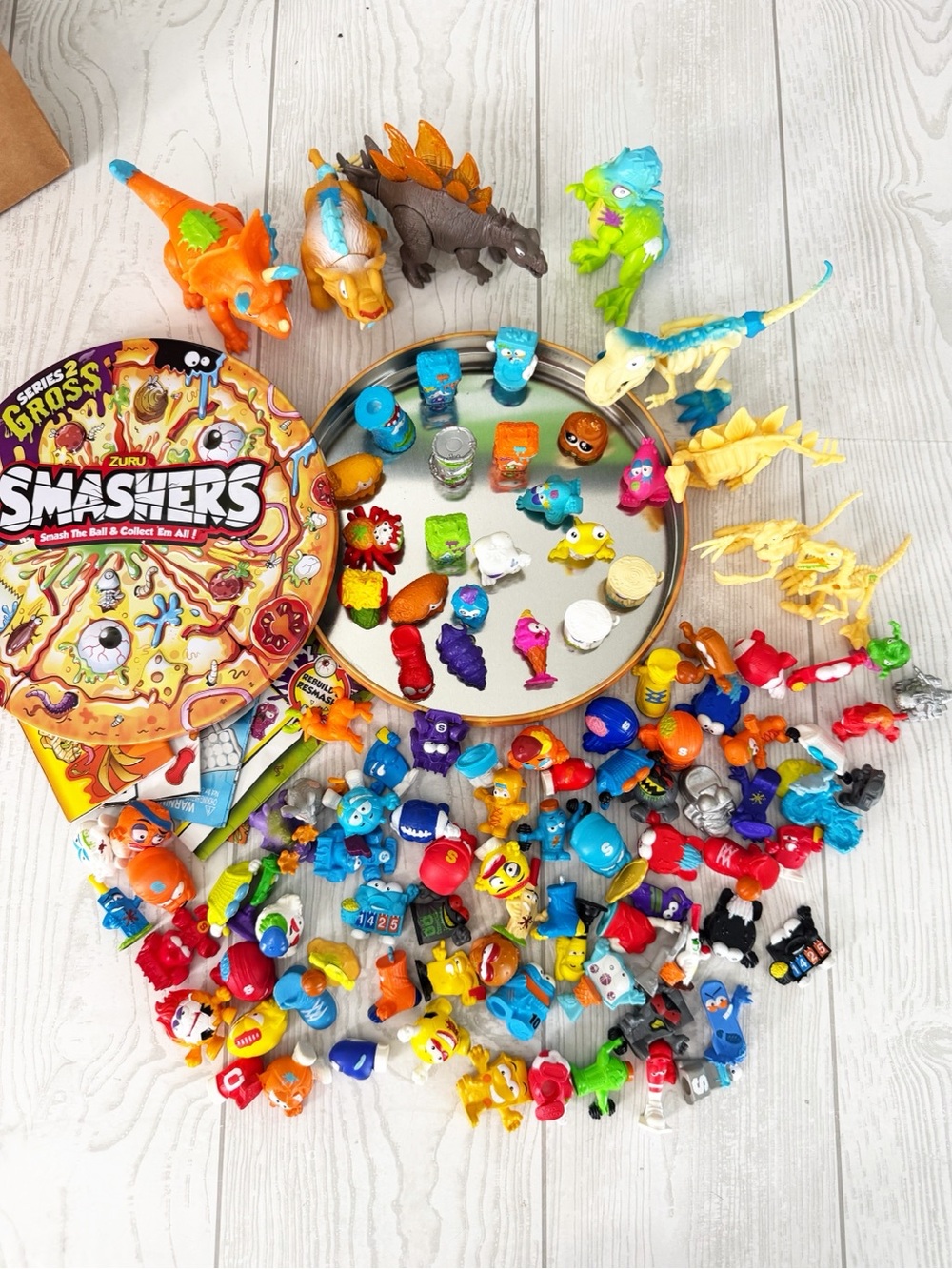 Zuru Smashers 107 Piece Lot Dino Sports Gross Ice Age Assorted